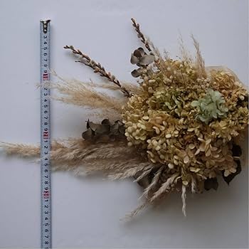 タンポポアナベル茎付き５本セットと秋色紫陽花とクリスマスローズのスワッグ Amazon | ドライフラワー＊アンティーク風＊アナベル